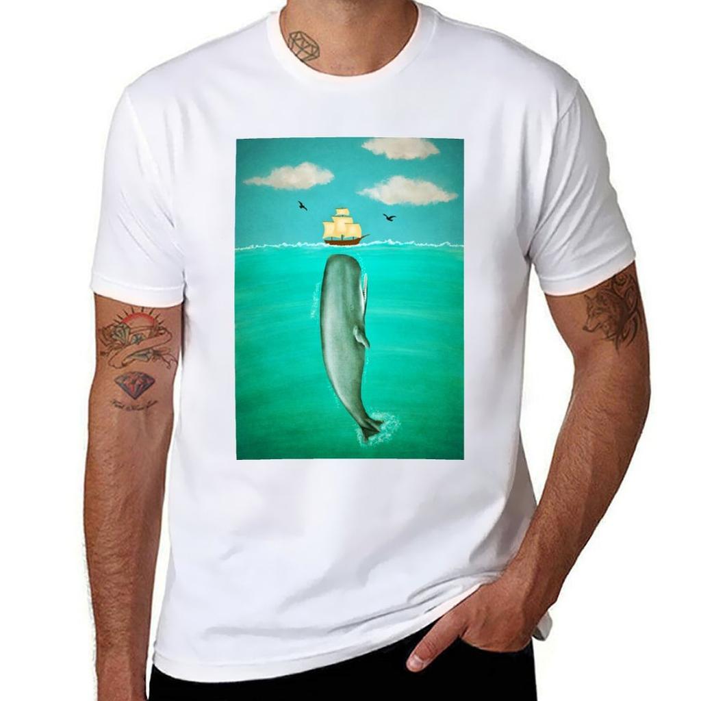 Whale Tshirt Basic Plain Short Sleeve Crew Neck Tee Tshirt