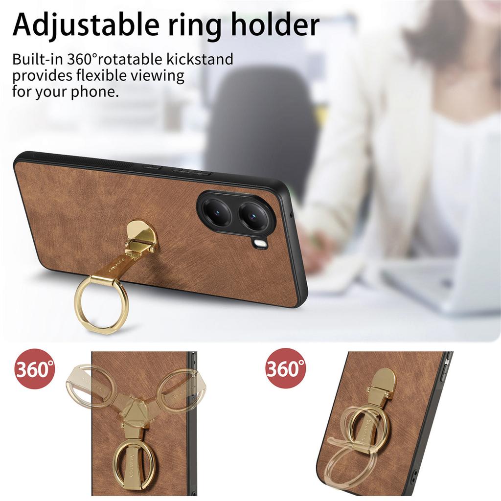 CASENEO D22 For Xiaomi Poco X7 Pro 5G/Xiaomi Redmi Turbo 4 5G Case Folding Kickstand Retro Leather Back Phone Cover