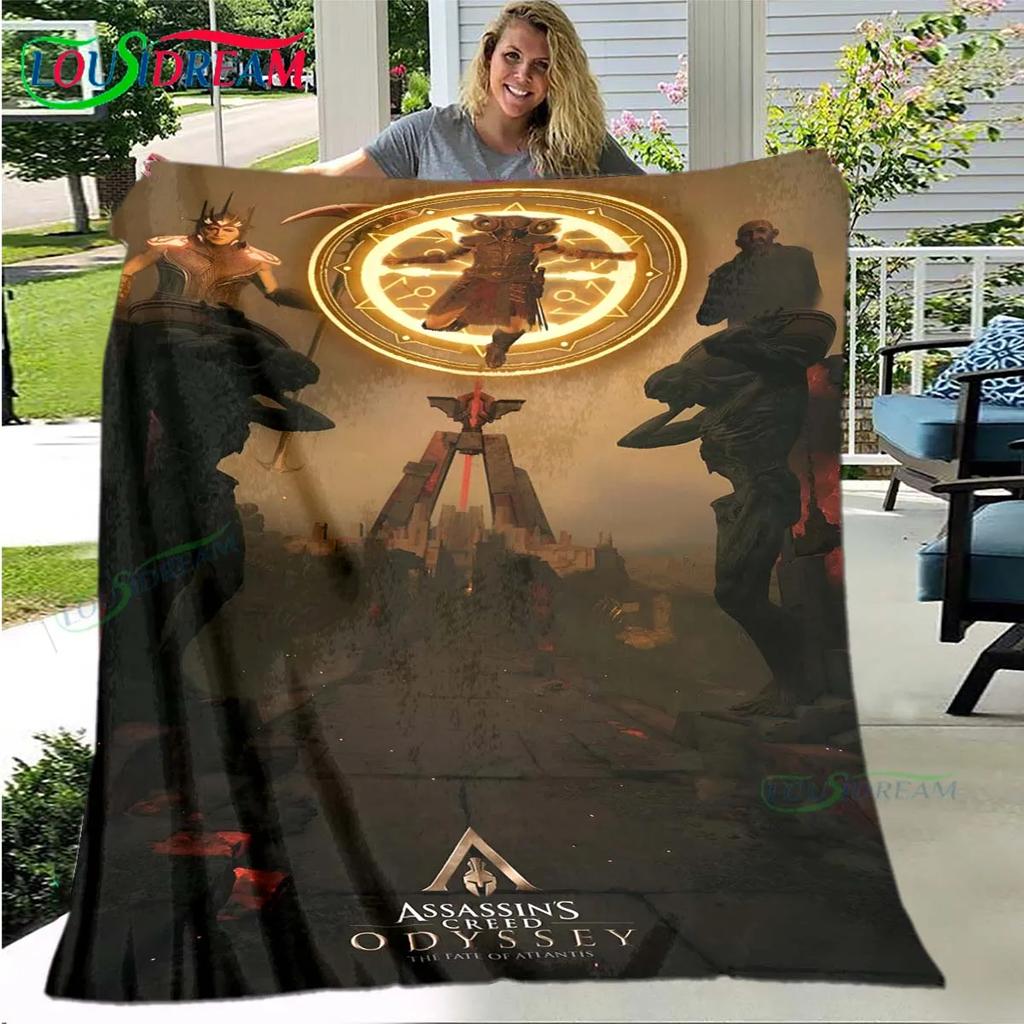 Spel Assassin’s Creed Valhalla Mjuk Filt Sport Vardagsrum Sovrum Soffa Sängfilt Gåva Resa Kontor Lunchrast Filt
