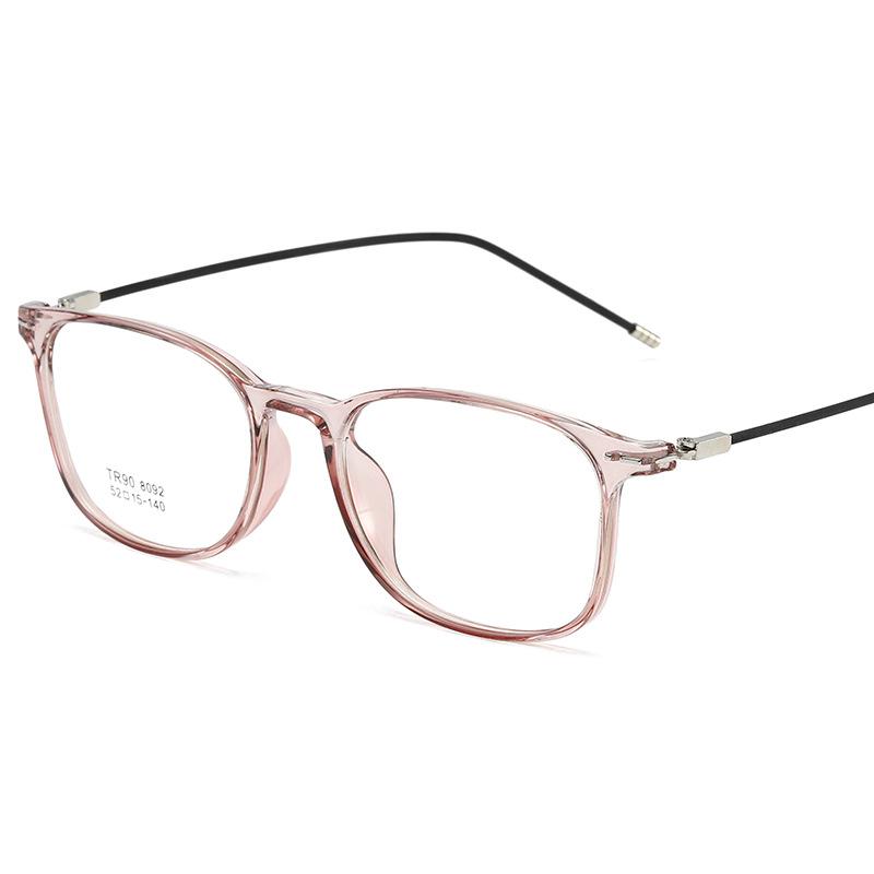 TR90 Presbyopia Corrective Prescription Corrective Vintage Spectacle Diopter Minus Clear Unisex Transparent Rectangular Square Blocking Glasses