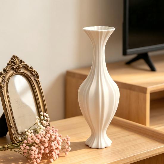 Glas Blumenbehälter für Schlafzimmer 3D Gedruckte Künstlerische Vase, Moderner Dekorativer Blumen Minimalistischer Behälter, Stilvolle Pflanzgefäße Balkon