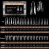 140/280pcs Square Oval Nail Extension Forms 14 Sizes Coffin Nail Molds  Manicure Tools
