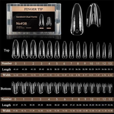 140/280pcs Reusable Nail Extension Forms Square Oval Coffin Nail Molds  Manicure Tools