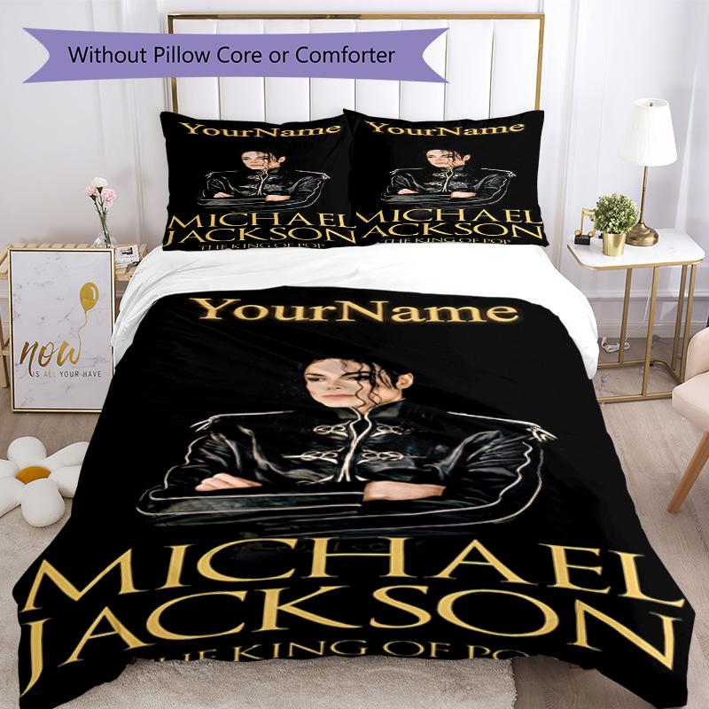 Michael Jackson 59 Customize Your Name Bedding Set Breathable Duvet Cover with Pillowcases Home Decoration Birthday Gift