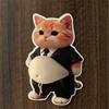 2Pcs Soft Silicone Soft Belly Sticker Cartoon Kitten Animal Decals  Phone Case Decoration