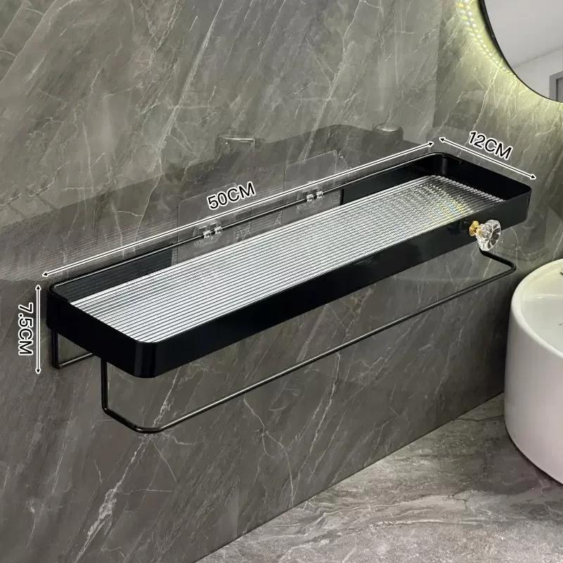 Goldenes Lagerregal ohne Bohren Badezimmer Waschbecken Waschschale Wandmontage Kosmetik-Lagerregal Badezimmerzubehör Regale