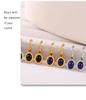 Qiong Yao European Oval Agate Earrings, 18K Gold-Plated Stainless Steel, Elegant and Exquisite Drop Design for Women