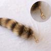 Cute Foxes Racoon Tail Keychain Furs Pendant Key Chain Bag Charm Keys Holder Couple Keyring Backpack Decor for Women