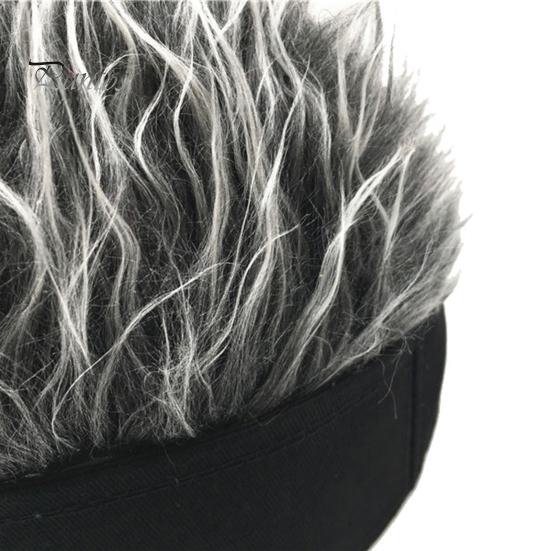 Men Retro Short Wig Headband Hip Hop Hooligan Cap Beanie Cosplay Fake Hair Hat