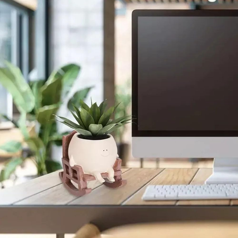 DIFEIUKI Floare cu Față Zâmbitoare Rășină Cactus Suculentă Pentru Mini Grădină Vindecare Cadou de Casă Nouă Ghiveci, Ghiveci, Ghiveci, Drăguț, Elegant, Plante, Jardineră,