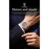 POEDAGAR Luxury Men's Watches Stainless Steel Date Chronograph Male Watch Waterproof Luminous Military Quartz Wristwatch