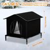 Waterproof Insulated Nest Outdoor Cat House with Elevated Base for Winter warm puppy Kitten Chicken Animal Outside patio