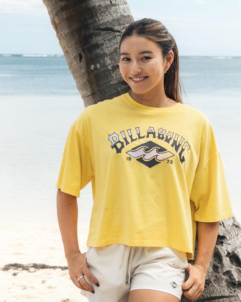 Billabong Women's Modern Sunset Arch Loose Cropped Tee (SBU)