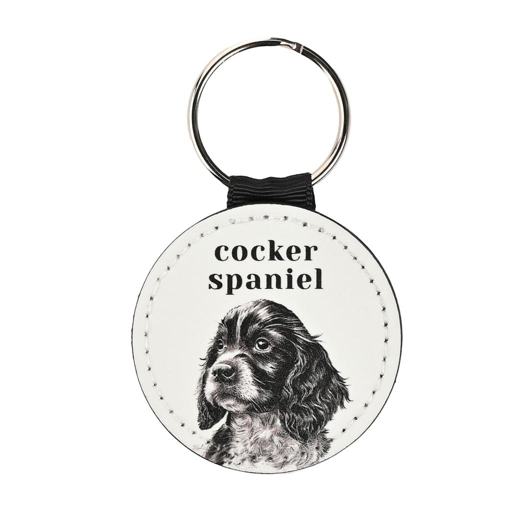 Best Of Breed Cocker Spaniel Leather Keyring