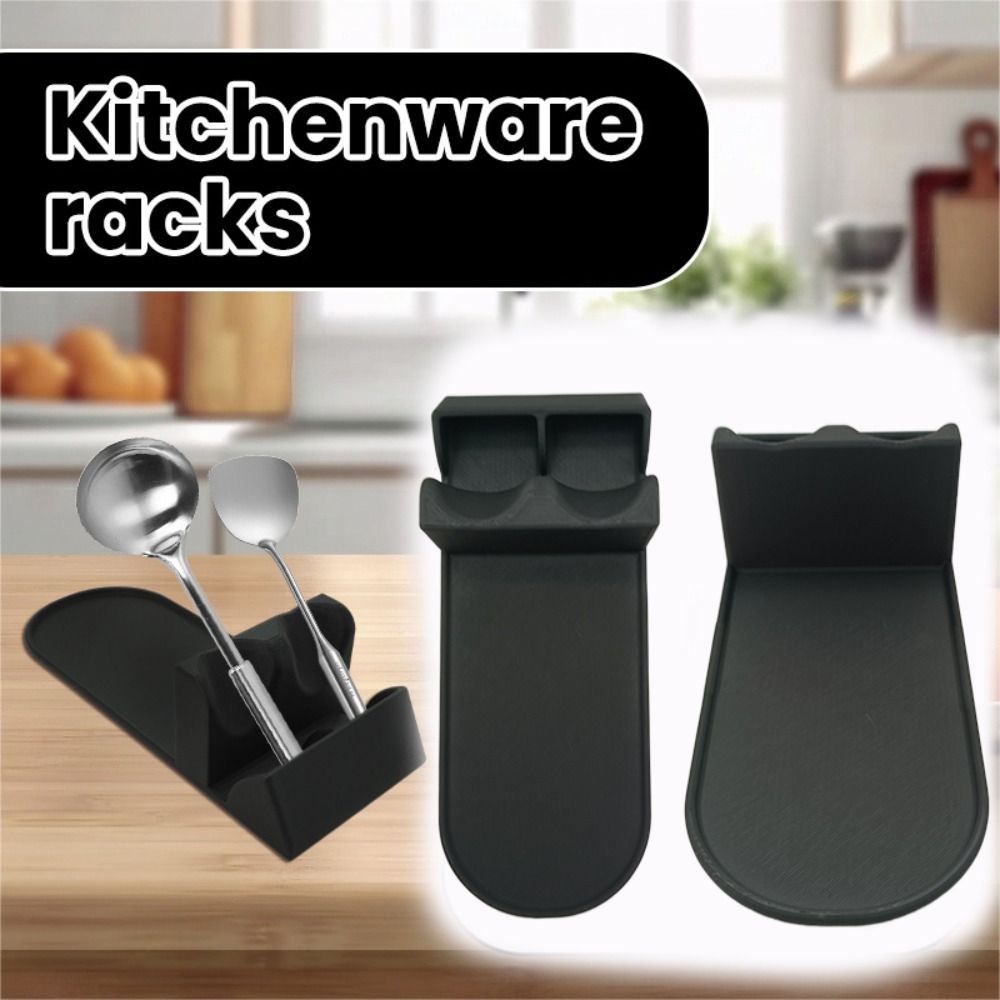 With Drip Pad Spoon Holder Recyclable Kitchen Plastic Tool New Kitchenware Rack  for Home Storage