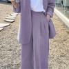 Korean Style 2025 Loose Casual Padded Shoulder Suit Jacket - Multiple Colors