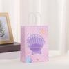 12pcs Mermaids Print Paper Gift Packaging Bag Ocean Themed Party Favors Bags with Handle Holiday Celebration Supplies