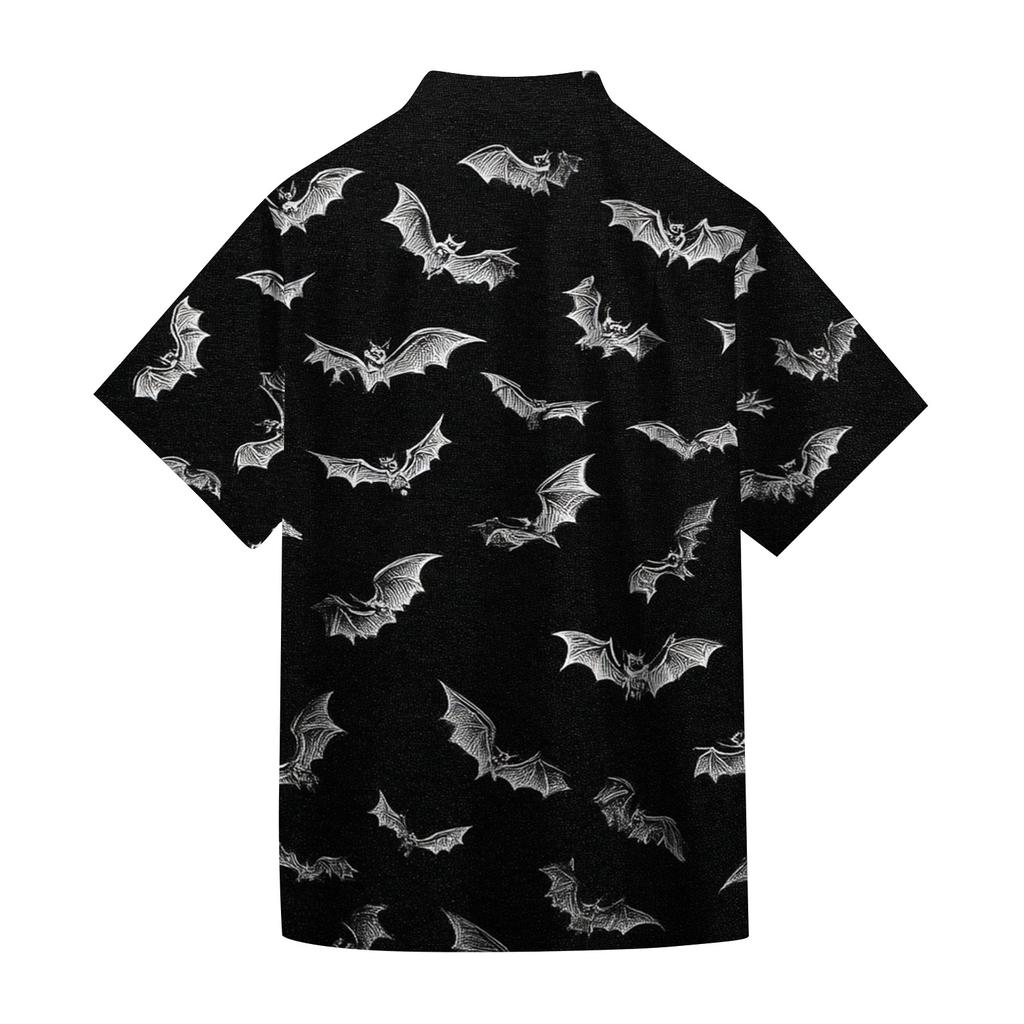 Men's Halloween Printed Short Sleeve Casual Shirt