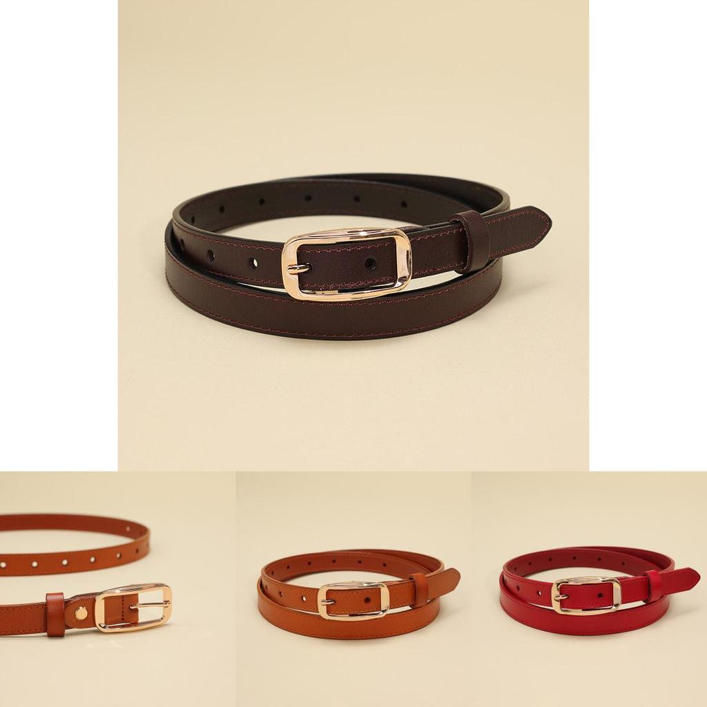 Stylish Genuine Leather Womens Belt With Alloy Pin Closure For Business And Casual