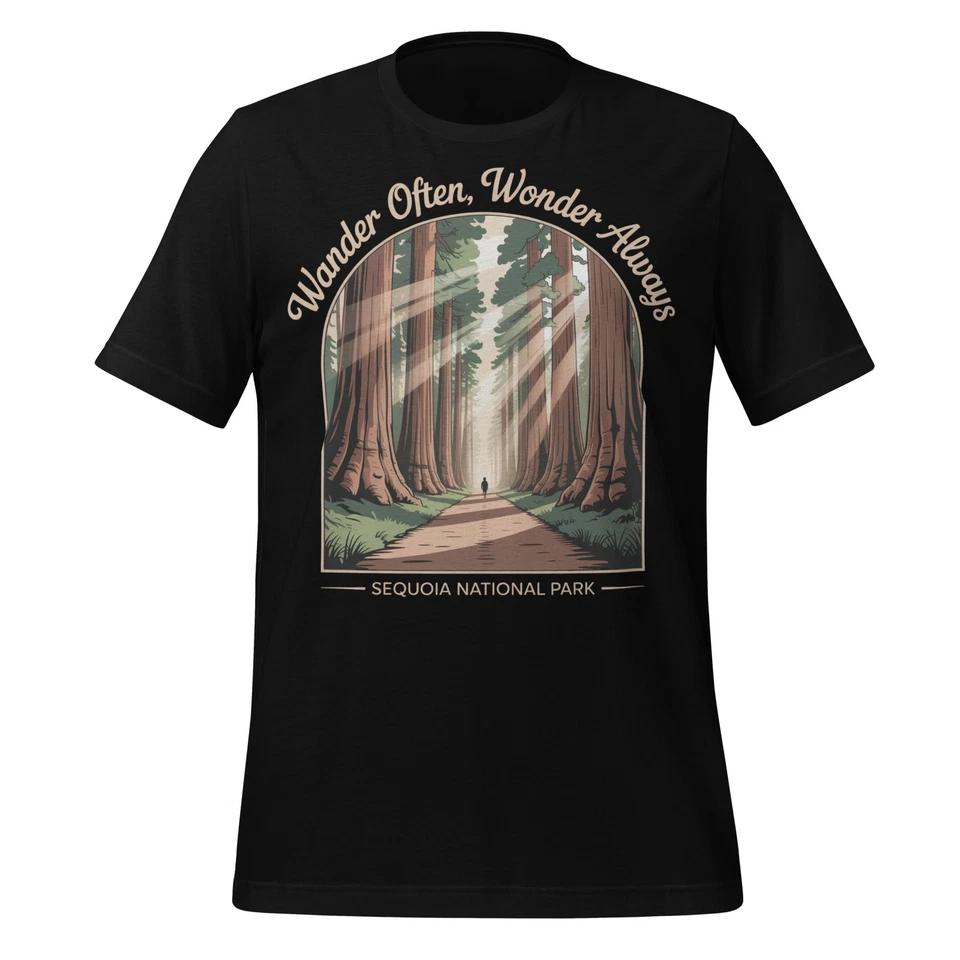 Sequoia National Park Tree Shirt Wander Nature Trail Tee Unisex Hiking Gift XL
