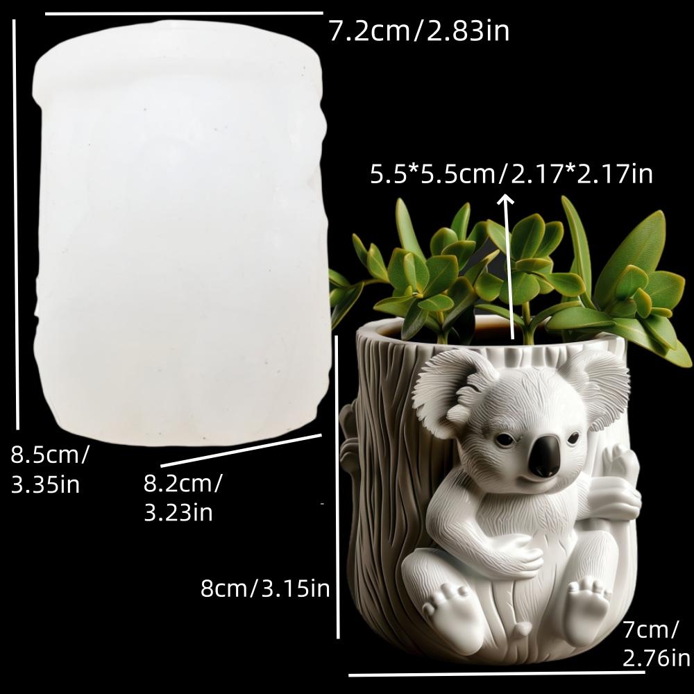 Yak Succulent Plant Flower Pot Resin Silicone Mold Sitting Cute Cow Storage Box Concrete Mould Cow Yak Candle Cup Gypsum Molds