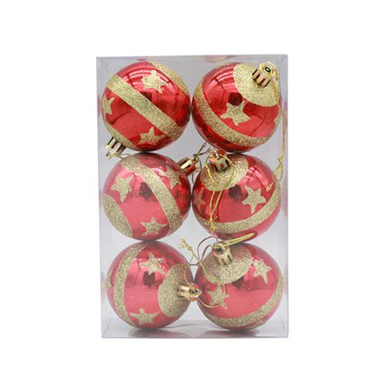 

Рождественский цветной шар, практичный небьющийся, тонкая работа, Рождественский цветной шар, цветной рисунок, украшение для рождественской елки, шар, подвеска C