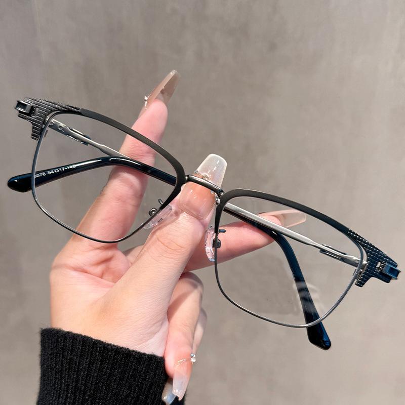 New Half-frame Glasses Myopia Glasses Frame Can Be Matched With Degree And Anti-blue Light MH9078