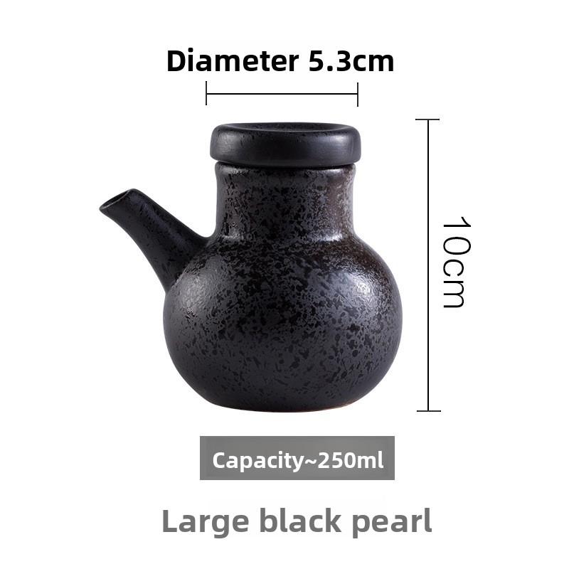 

Japanese Cuisine Restaurant with Lid Soy Sauce Vinegar Pot Ceramic Creative Retro Seasoning Bottle Home Kitchen