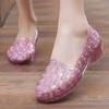 Crystal, Hollowed Out, Women's, Single Shoe, Outerwear, Lightweight, Comfortable, Casual Shoes, Flat Shoes, Sandals