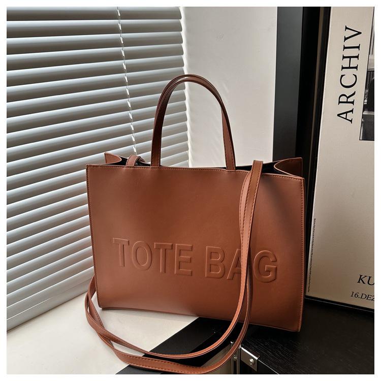 2025 Large Capacity Women's Retro Crossbody Tote Bag - Trendy Autumn Commute Handbag for College Students