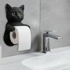 Funny Cat Toilet Paper Holder Wall Mount Cat Toilet Paper Stand Multifunctional Bathroom Storage Rack for Dorm Home RV Restroom