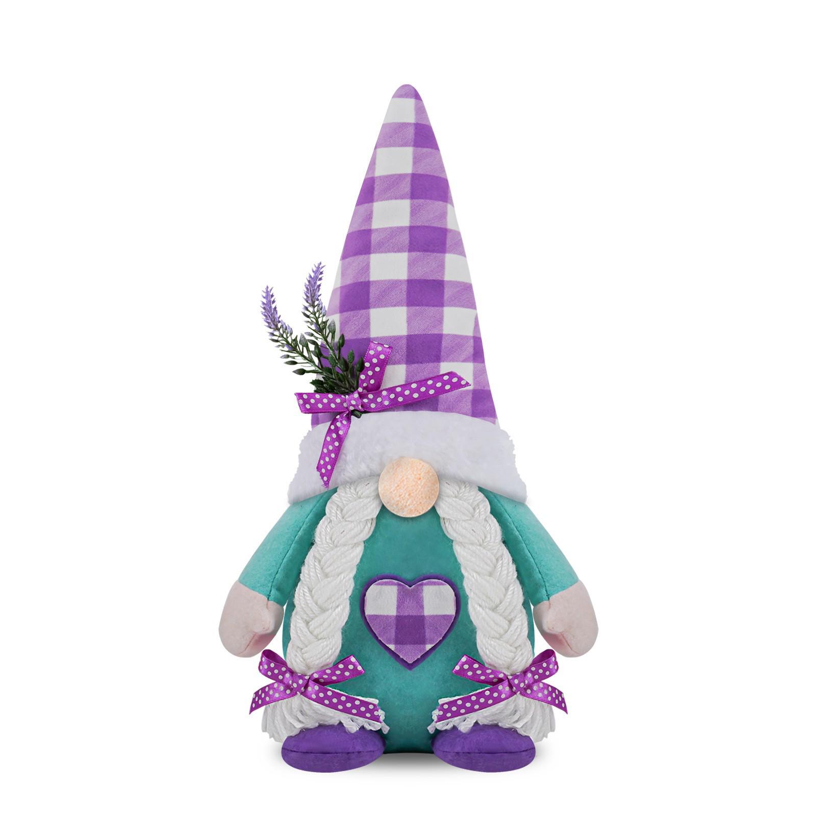 Summer Lavender Heart Faceless Doll - Cute Cross-Border Window Display Decoration