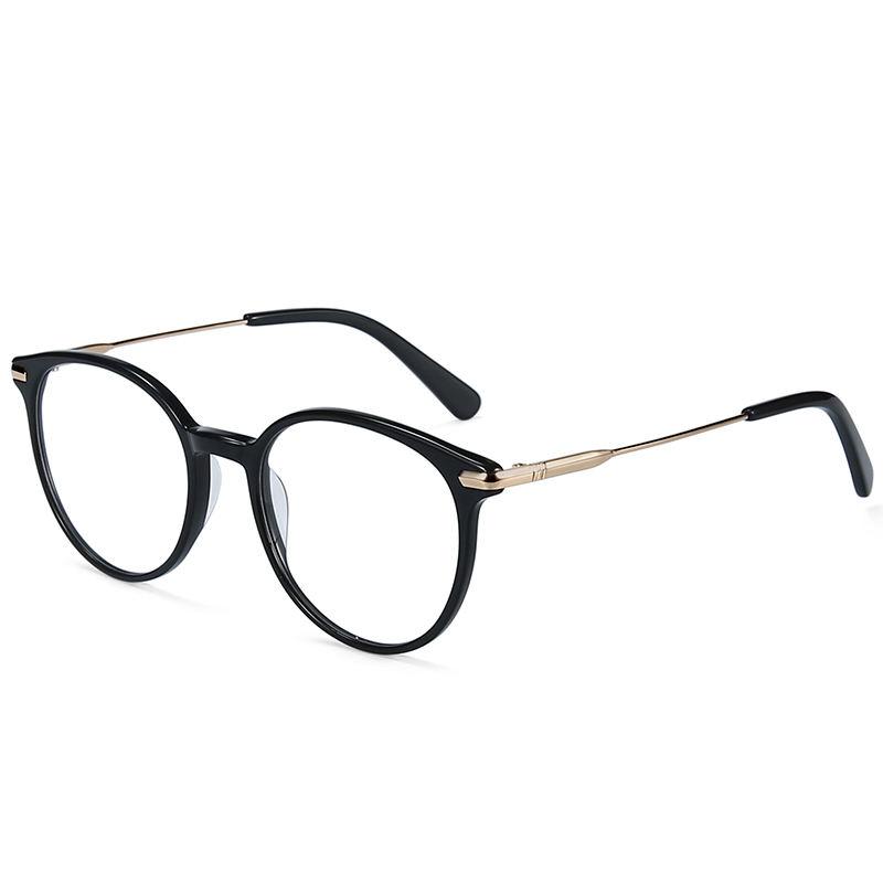 

AIR EIGHT Acetate Round Prescription Glasses for Men Women Anti Blue Light Progressive Optical Lenses With Recipe Myopia Eyewear Single Version&1.56&None