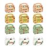 12 Pcs Happy Sukkot Gift Boxes Jewish Holiday Party Favors Boxes Paper Sukkot Themed Candy Cake Treat Boxes for Party Decoration