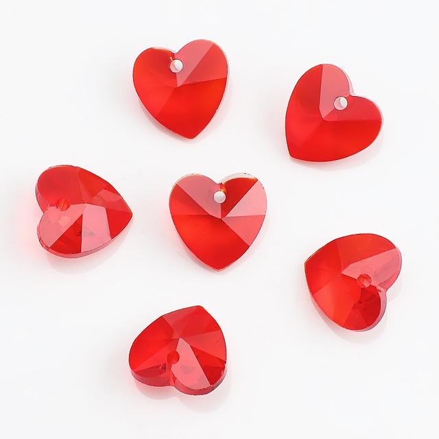 20 sztuk/partia szklane koraliki w kształcie serca niebieski 14mm materiał rzemieślniczy DIY kryształowy urok miłość wisiorek kolczyki tworzenie biżuterii akcesoria naszyjnikowe