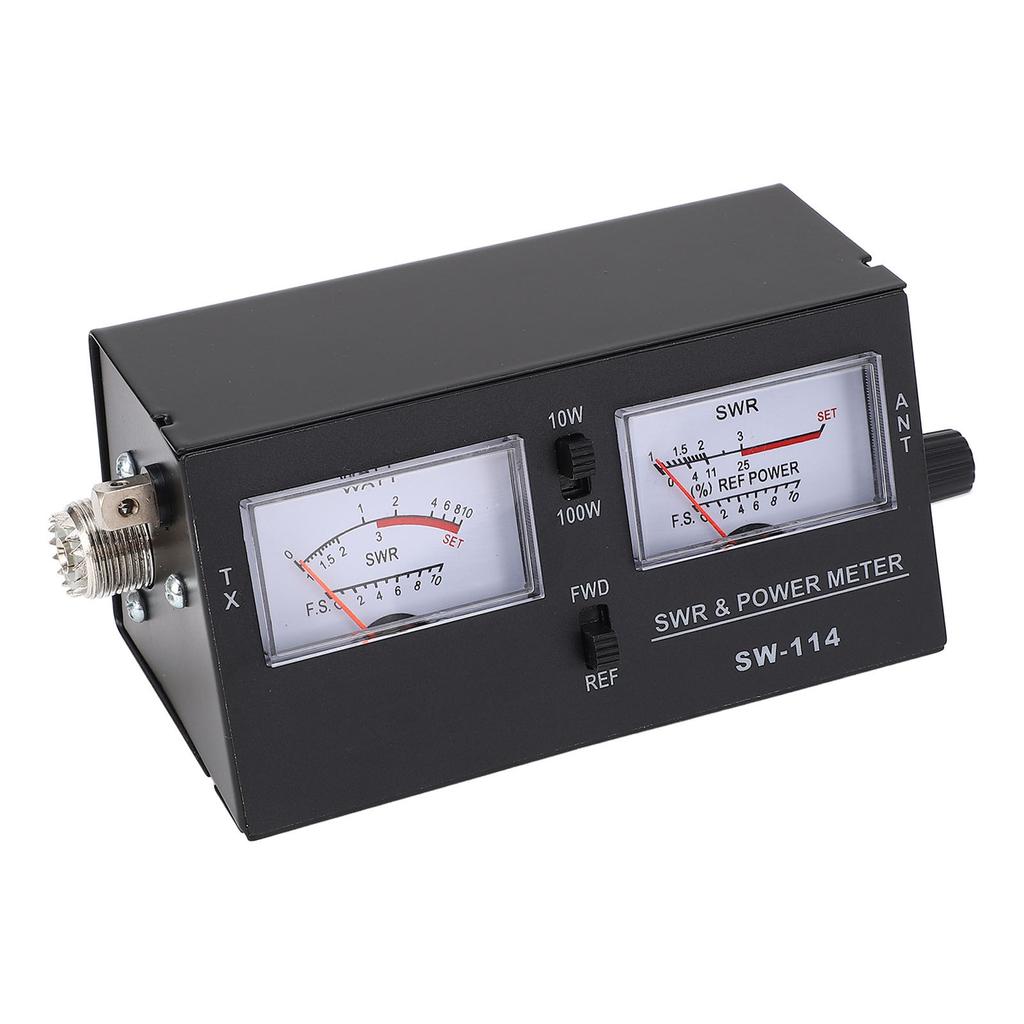 SWR and Power Meter 0‑10W 0‑100W 3 Functions SWR RF Field Strength Tester with S0239 Connector