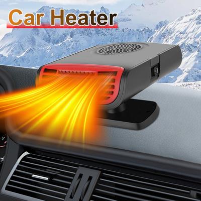 Car Heater,Fast Heating Defrost Defogger, 2 In1 Fast Heating & Cool Fan, Out-let Plug In Lighte,12V Automobile Windscreen Fan