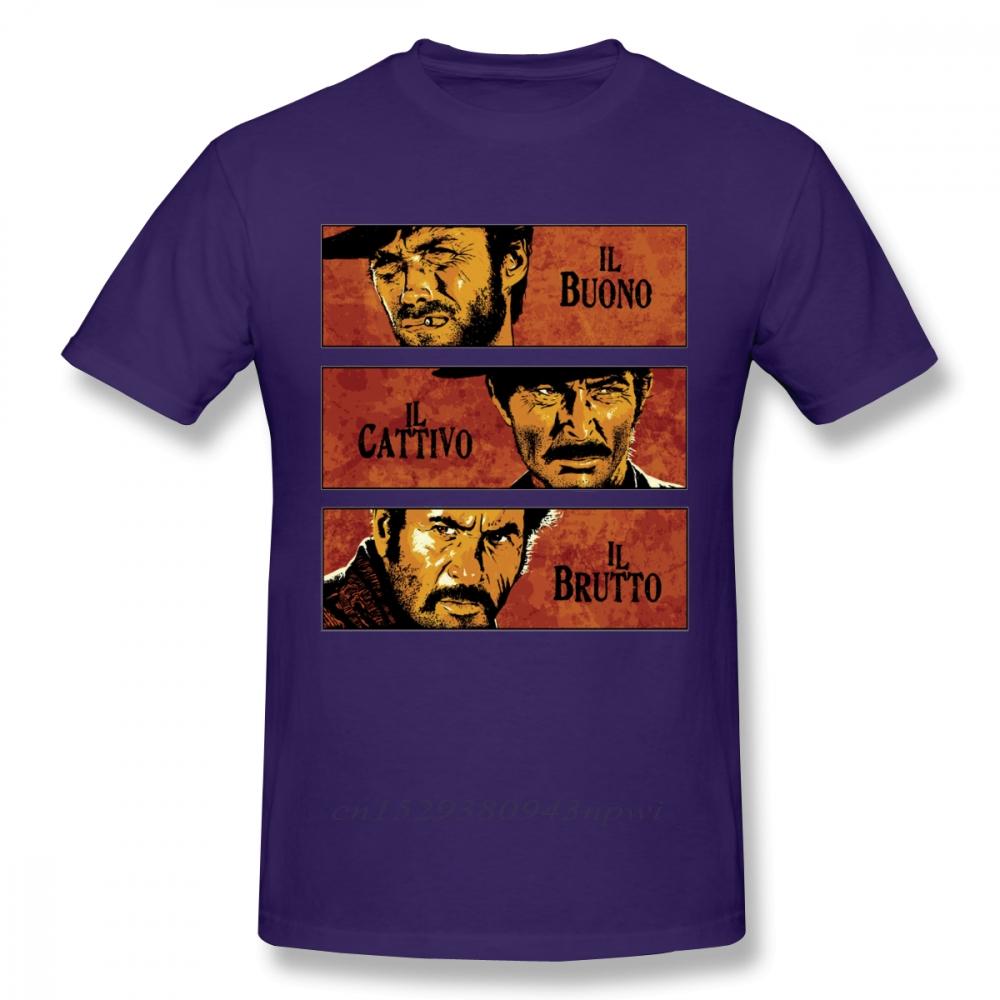 Pure Cotton Quality The Good The Bad And Ugly Graphic T Shirt For Male Il Buono Brutto Cattivo Tee Shirt Swag Unique Tshirt