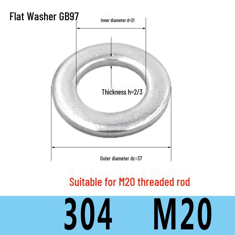 Stainless Steel Flat Washer Spacer (304/316/201) M3-M36