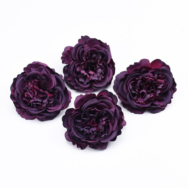 5/10 st Konstgjorda Blommor Europeiska Pionhuvuden Bröllop Brud Hemrum Jul Trädgårdstillbehör Diy Skrapbok Hög kvalitet