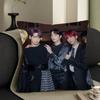Kpop T-TOMORROW X TOGETHER TXT Cushion Cover Car Throw Pillow Case For Sofa Car Christmas Gift 40x40cm 45x45cm