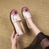Beijing Cloth Shoes Mother Flat Single Shoes Comfortable Soft Sole Non-slip Embroidered Shoes 2025 Summer and Autumn New