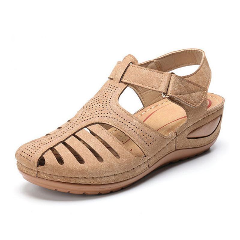 

Женские летние сандалии 2024 года, роскошные босоножки на платформе из искусственной кожи для женщин, удобные сандалии для походов на открытом воздухе 38