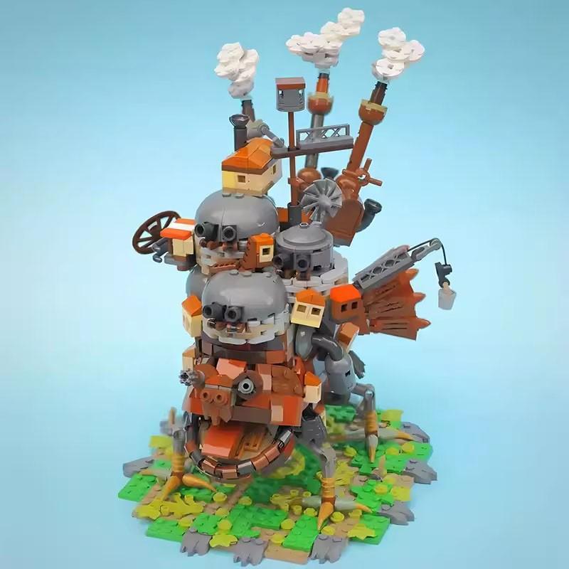 Building Blocks MOC Small Particle Assembly Assembly Ornament Model Children's Toy Gift Howl's Castle
