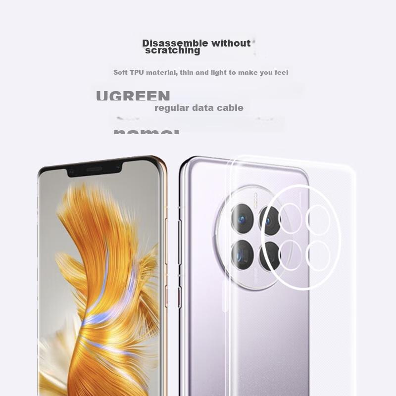 Huawei Mate50 Phone Case, Huawei Transparent Case, TPU Shockproof Soft, Protective Cover, Ultra-Thin Trendy Simple Design for Men And Wome