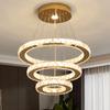 German Warehouse Gold 3 Ring LED Ceiling Light 3 Color Temperature Stainless Steel Material Remote Control Surface Fixtures