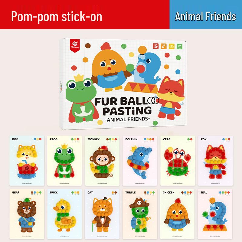 Pinwheel Fluff DIY Stickers for Kids - Creative Christmas Craft Kit for Boys and Girls