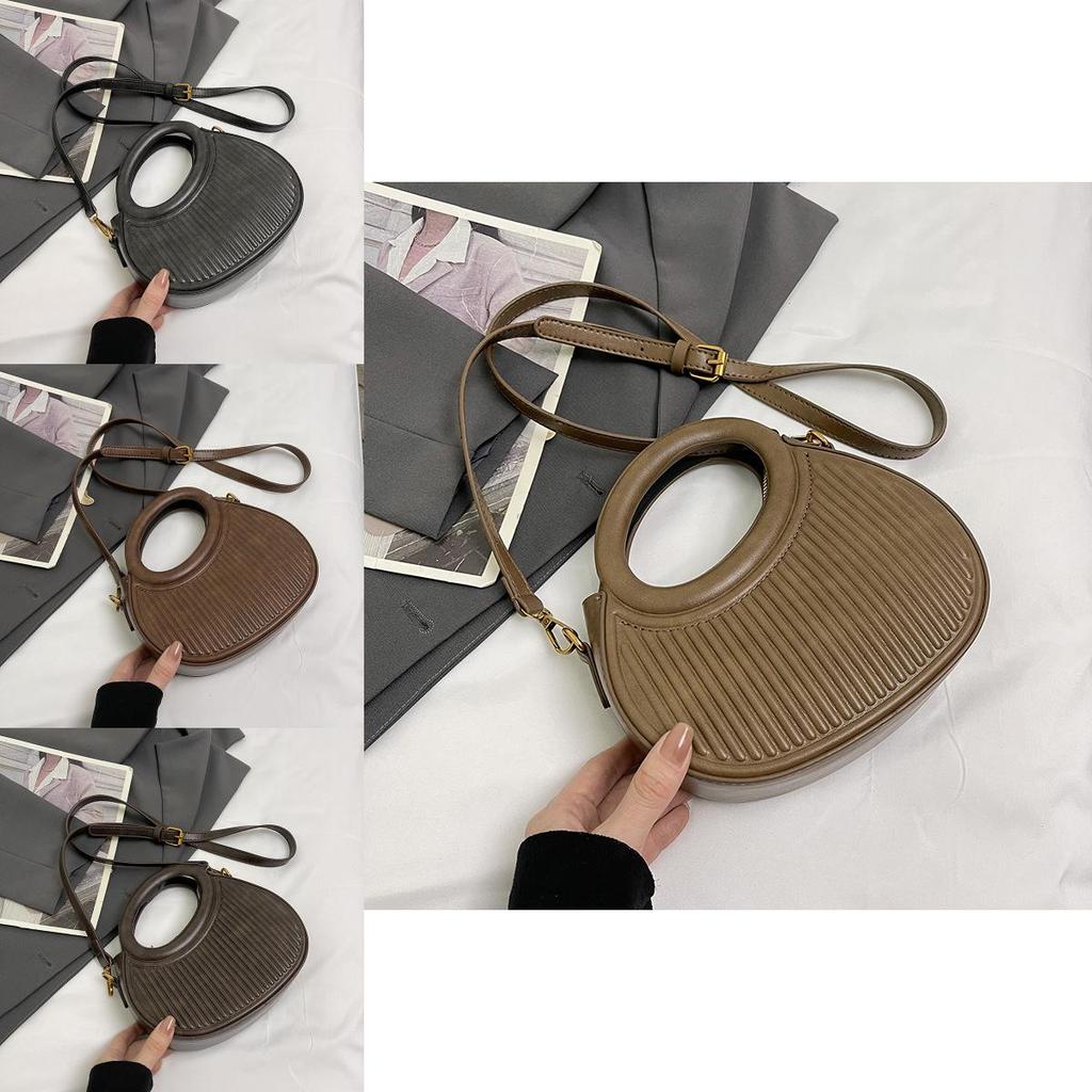 Stylish Women's Handbag 2023 New Vintage Fall Winter Dumpling Bag High-end Feel Cross-border Trend
