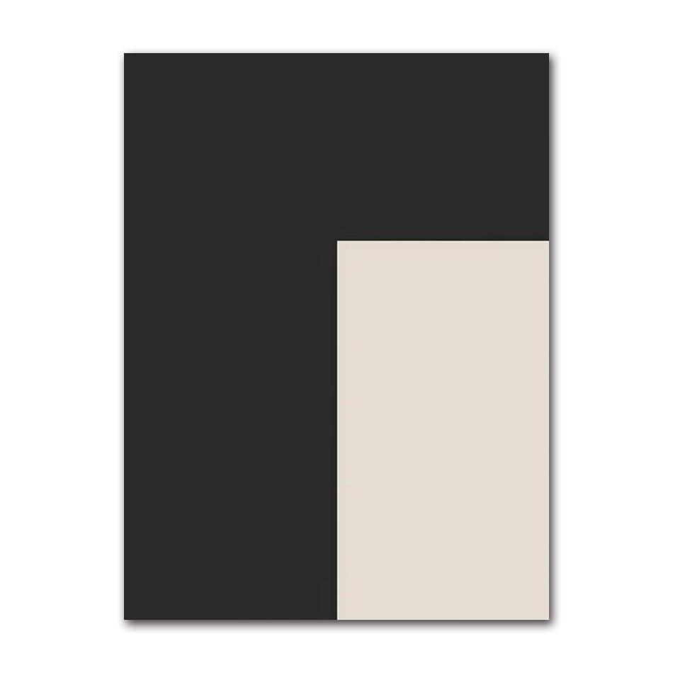 Scandinavian Minimalist Wall Art Black and White Abstract Woman Geometric Lines Poster Print Home Bedroom Living Room Decoration
