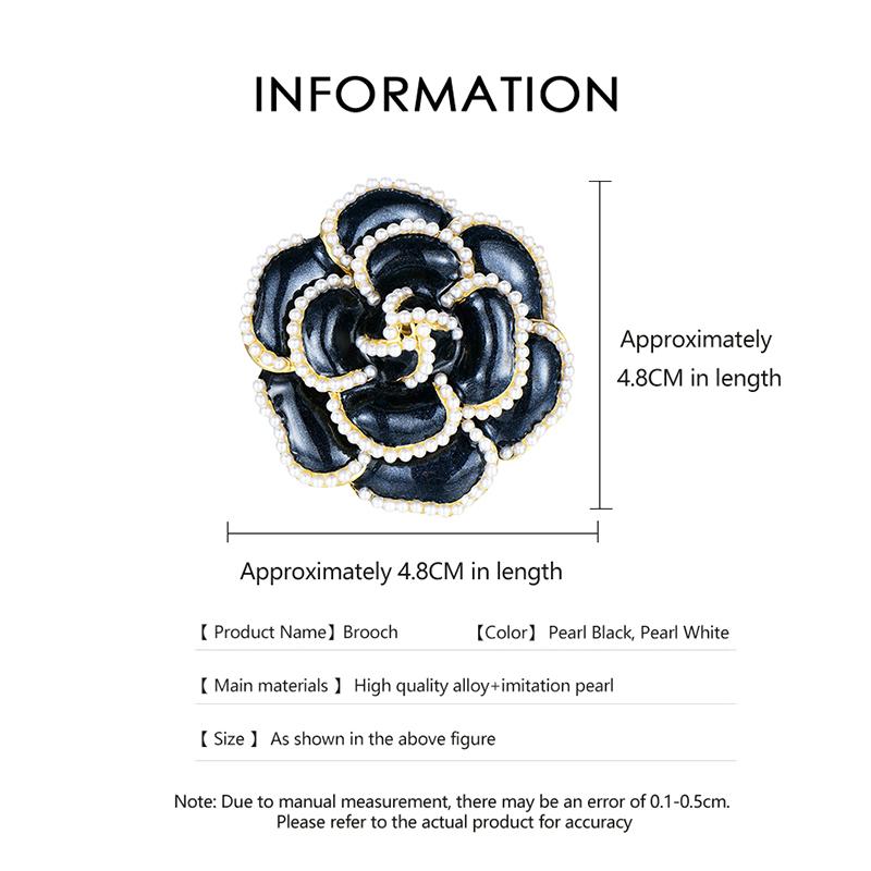 Rhinestone Camellia Brooches For Women Unisex Enamel Flower Design Plant Pins Office Party Friend Gifts Jewelry Accessories